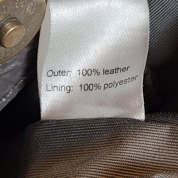 Jigsaw Leather Purse Bag Shoulder Tote Shiny Gray - Picture 8 of 10